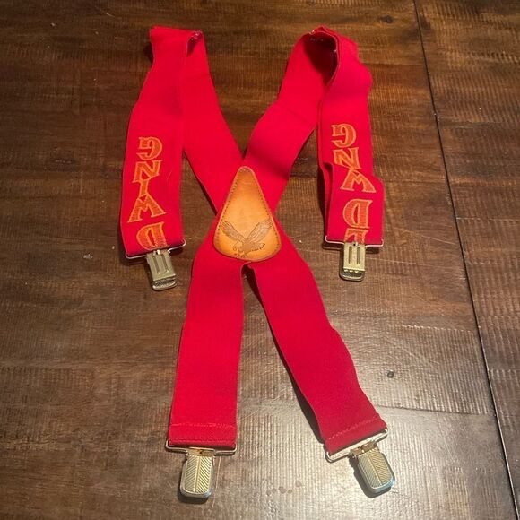 Mens Vintage Gold Wing eagle suspenders - Picture 1 of 4